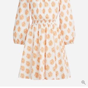 J.Crew Smocked-waist mini dress in gathered floral block print